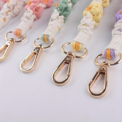 Daisy Flowers Macrame Keychain Wrist Lanyard for Women & Girls