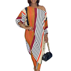 One Shoulder Longline T-shirt & Leggings Set