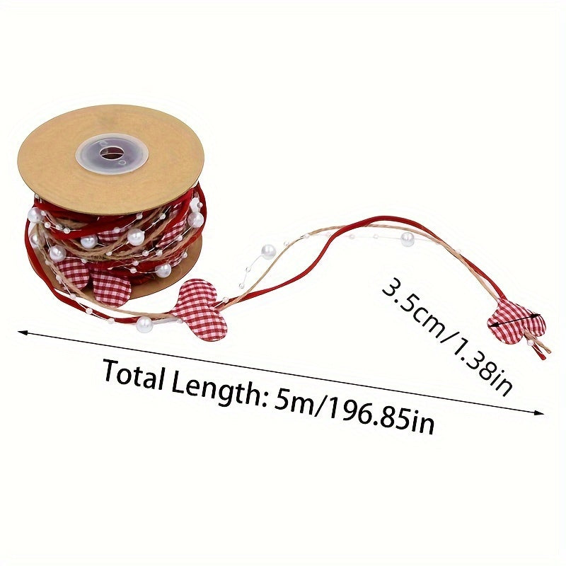 1pc Love Bead Chain Flower Packaging Ribbon Wedding Decorative Ribbon