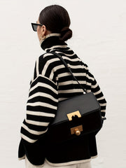 Y2K Striped Turtle Neck Sweater