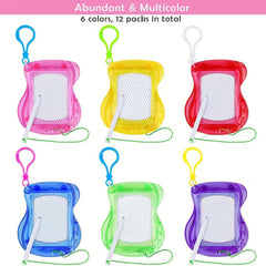 12pcs Mini Magnetic Drawing Boards for Kids - Erasable Doodle Sketch Pad