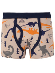 5pcs Toddler Boys Cotton Boxer Briefs Dinosaur Car Underwear