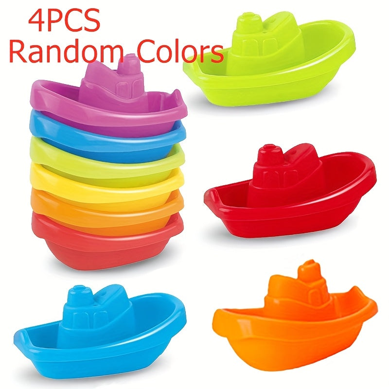 Colorful Stacking Boat Bath Toy for Kids Water Play Learning Durable Material