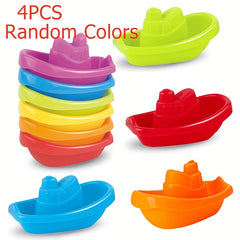 Colorful Stacking Boat Bath Toy for Kids Water Play Learning Durable Material