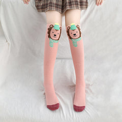 Kids Over the Knee High Socks - Animal Print