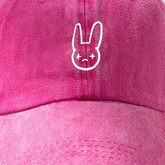 Bunny Outline Denim Baseball Cap