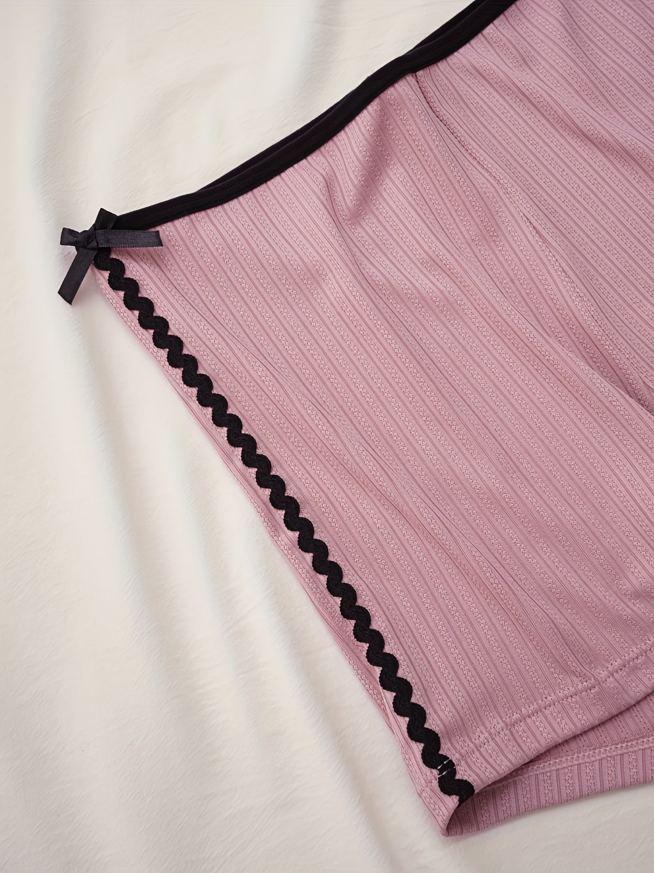 Soft & Comfy Bow Tie Sleep Bottoms Elastic Waistband Shorts
