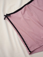 Soft & Comfy Bow Tie Sleep Bottoms Elastic Waistband Shorts