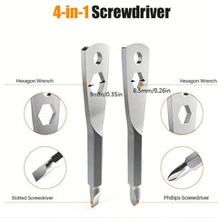 Kusonkey 4 in 1 Keychain Screwdriver Bit Tool for Men