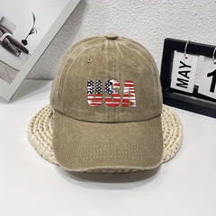 Flag Pattern Men's Denim Baseball Cap