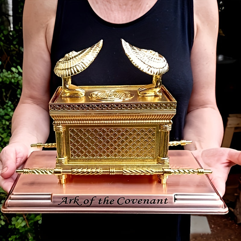 Replica Ark Of The Covenant Statue with Gold and Copper Plating