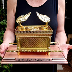 Replica Ark Of The Covenant Statue with Gold and Copper Plating