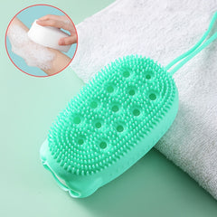 2-in-1 Silicone Bath Brush Sponge for Shower Cleaning