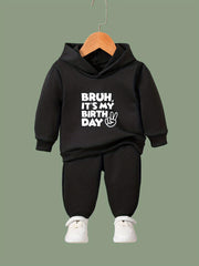 Birthday Pattern Long Sleeve Hooded Sweatshirt Girls Comfy Hoodies