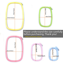Macaroon Oval Embroidery Hoop ABS Hand Frame