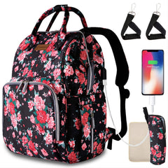 Camo Diaper Bag Backpack USB Charging Port Insulated Pocket