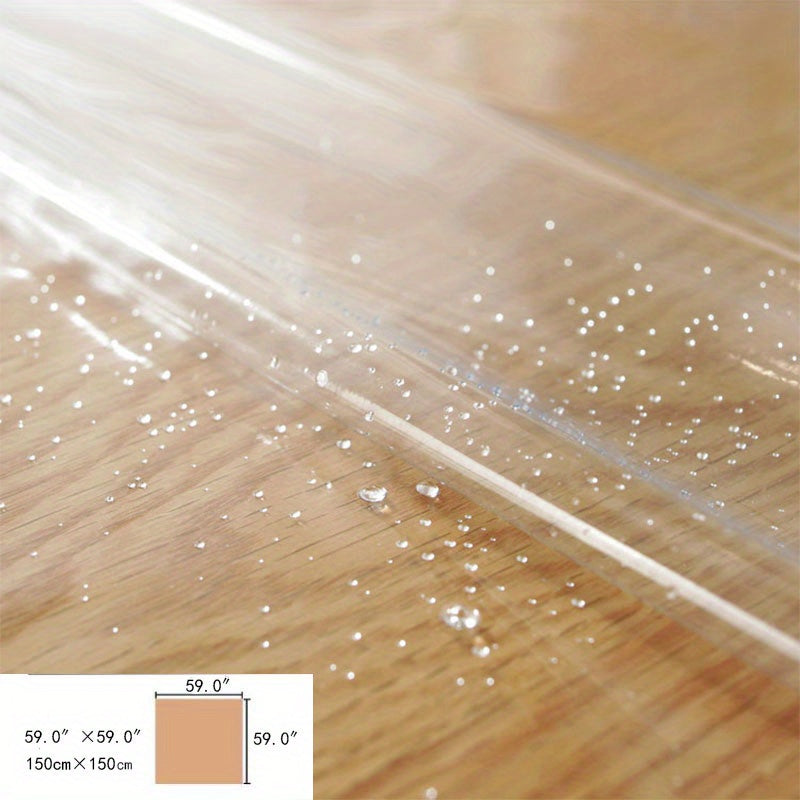 Transparent PVC Lace Tablecloth Waterproof Scald-proof for Living Room Tea Table