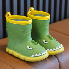 JIAGEYA Boy's Pattern Rain Boots Comfy Non Slip Waterproof Shoes