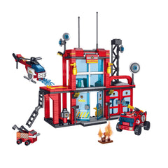 543pcs City Fire Station Building Blocks Set - Great Gift for Kids