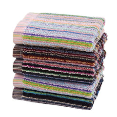 5 Pack Cotton Hand Towels Assortment Stain Resistant Soft 12x12 Inches