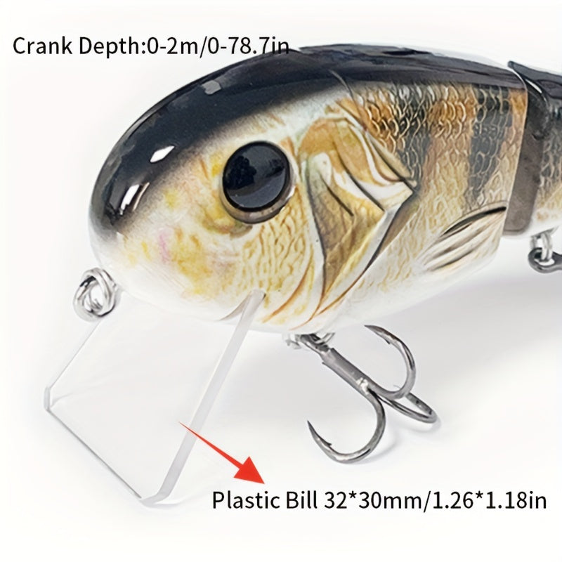 1pc Bionic 3-section Floating Fishing Lure with Steel Ball