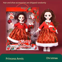 Christmas Doll Princess Dress Up Set - Hair & Shoes Random