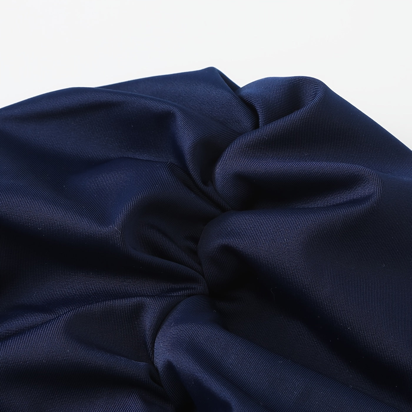 Navy Ruched Swimming Cap for Women