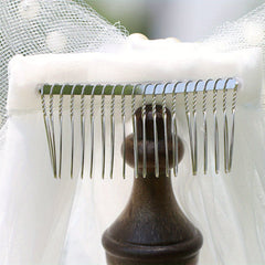 Long Wedding Veil with Bow & Comb Bridal Veil for Brides