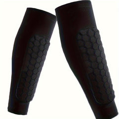 Lightweight Soccer Shin Guards with Honeycomb Compression Calf Sleeve