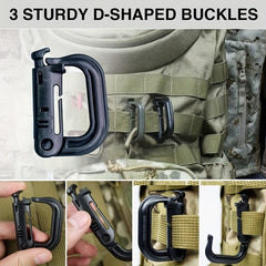 3pcs Tactical Backpack Carabiner for Hiking Camping Attach Gear