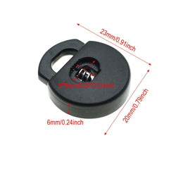 10pcs Cord Lock Toggle Clip Stopper Plastic Bags Garments