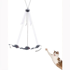 Interactive Door Hanging Cat Toy with Mouse Teaser