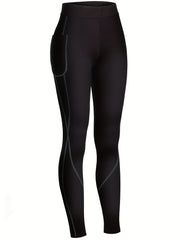 High Waist Yoga Leggings With Pocket Slimming Fitness Workout Gym Sports Pants