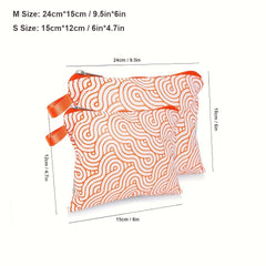 5pcs Durable Wet Dry Travel Bag Water Resistant Zipper Reusable Bags