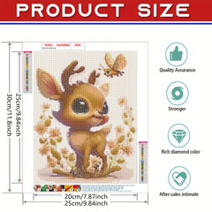 Rhinestone Painting Embroidery Cartoon Animal Deer 5D DIY Picture