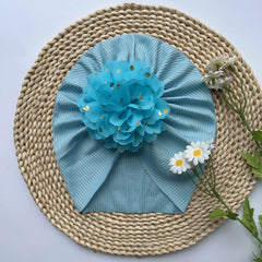 Baby Girls Flowers Decor Cap Soft Hair Wrap Head Accessories