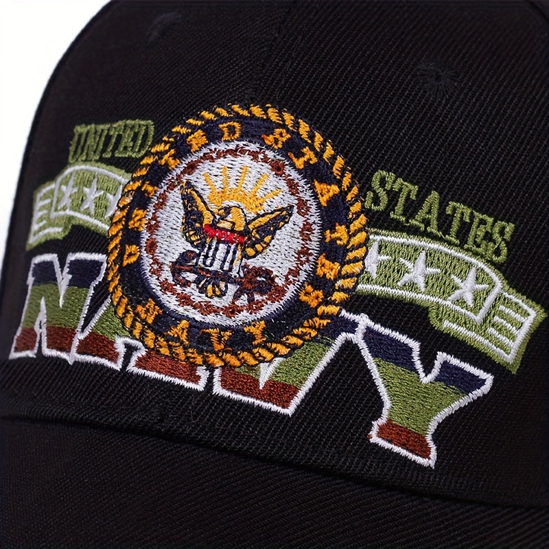 Classic Letter NAVY Embroidered Cotton Baseball Cap Men Women Sunscreen Truc