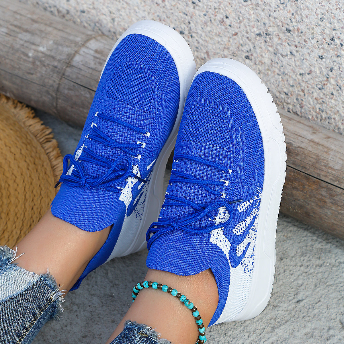 Women's Mesh Sneakers Platform Shoes Lightweight Footwear