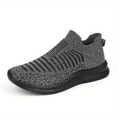 Men's Breathable Knit Slip On Sneakers Comfortable Anti skid Shoes