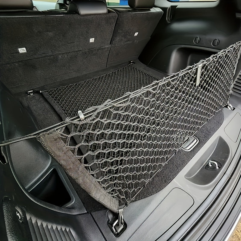 Car Trunk Storage Mesh Bag with Hooks Car Interior Accessories