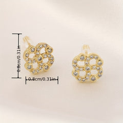 Girl's Lucky Four-leaf Clover Rhinestone Ear Buckle