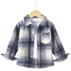 Girls Plaid Long Sleeve Button Down Shirt