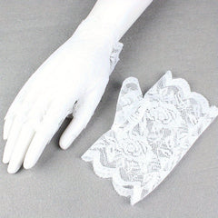 Lace Gloves Sunscreen Hollow Fingerless Outdoor Driving Sports Women