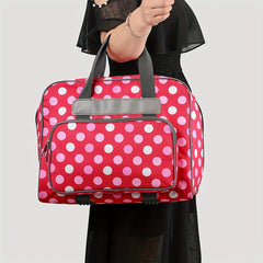Sewing Machine Storage Bag Red Polka Dot Tote Bag