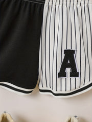 Boys Striped Shorts Elastic Waist Casual Summer Wear
