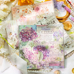 36 Sheets Vintage Flower Scrapbook Paper Stationery Supplies For DIY Craft