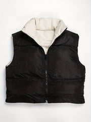 Reversible Vest Zip Up Sleeveless Outerwear