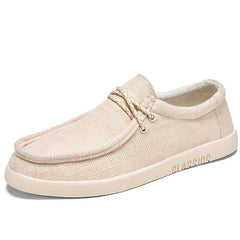Men's Canvas Loafer Shoes Lightweight Slip On Casual Shoes