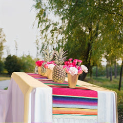 Mexican Style Table Runner Tassel Table Runner 215 9 X 35