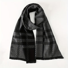 Men's Plaid Pattern Winter Scarf Gift